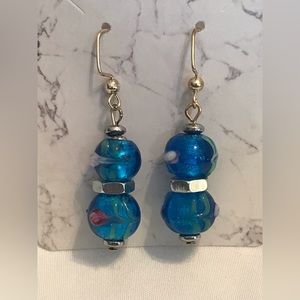3/$20 Beautiful Handmade Earrings! Dangly blue beads